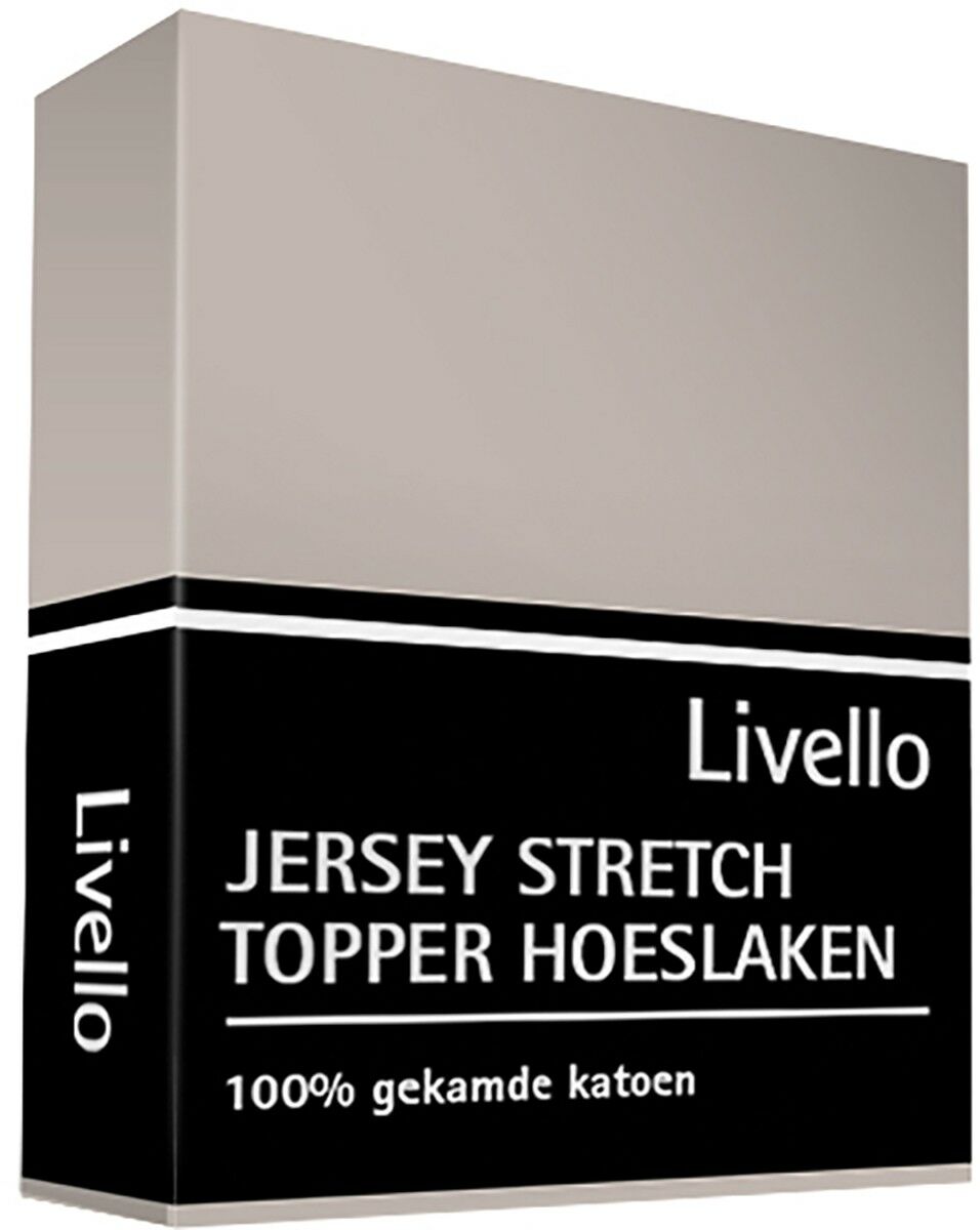 Evaluatie Snel Kosten Livello Hoeslaken Topper Jersey Stone