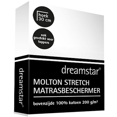 Dreamstar Hoeslaken Molton Stretch hoekhoogte 30 cm