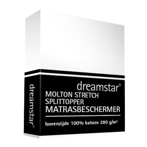 Dreamstar Molton Stretch Matrasbeschermer Splittopper de Luxe